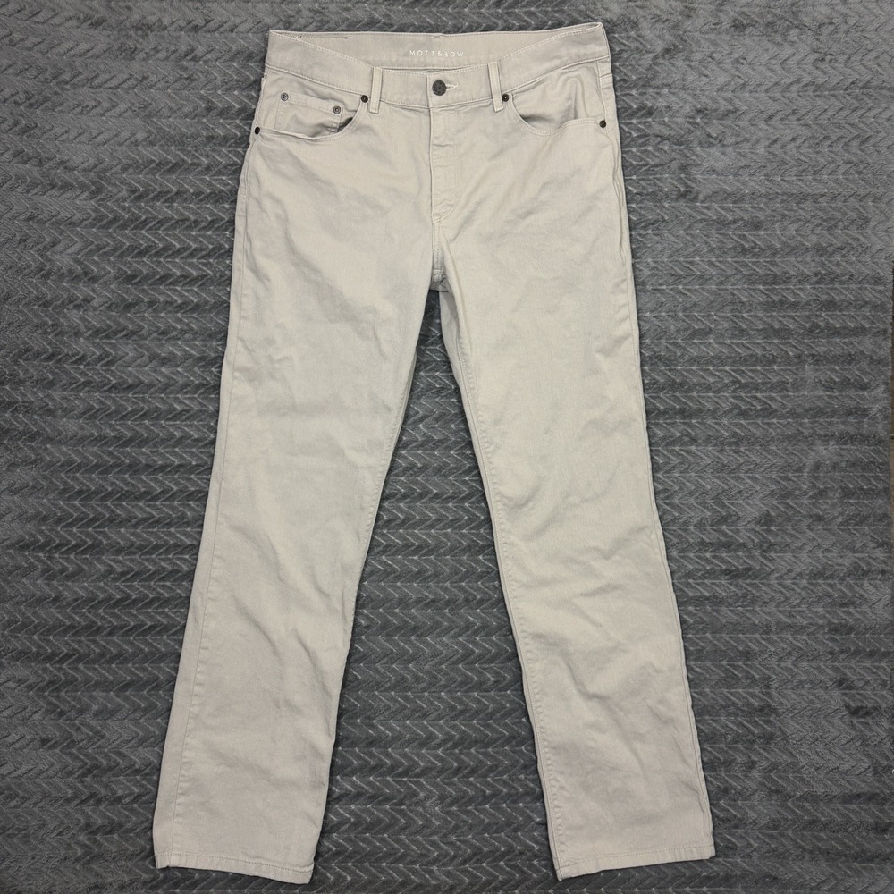 MOTT & BOW Jeans Men Tag 34x32/Fits 33x31 Slim Fit Stretch Soft Twill Denim